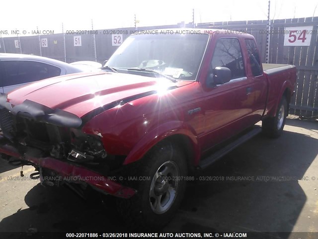 1FTZR45E23PA67266 - 2003 FORD RANGER SUPER CAB RED photo 2