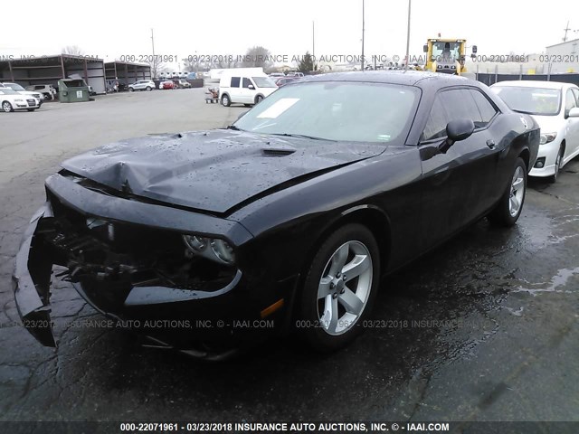 2C3CDYAG7EH111759 - 2014 DODGE CHALLENGER SXT BLACK photo 2