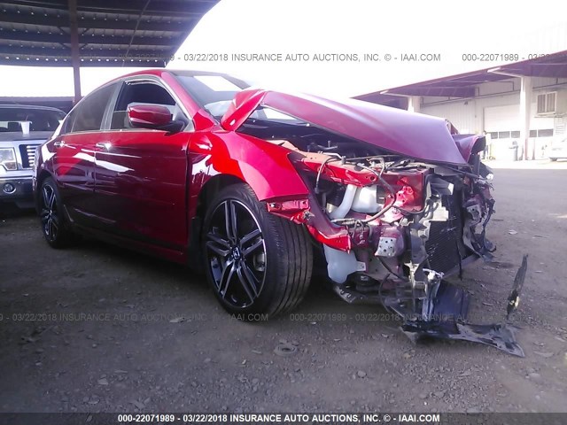 1HGCR2F53GA137070 - 2016 HONDA ACCORD SPORT 红色 照片 1