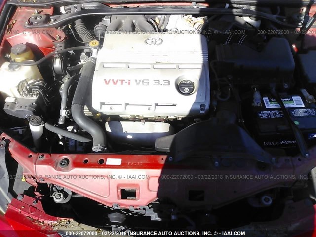 4T1FA38P77U124338 - 2007 TOYOTA CAMRY SOLARA SE/SLE წითელი ფოტო 10