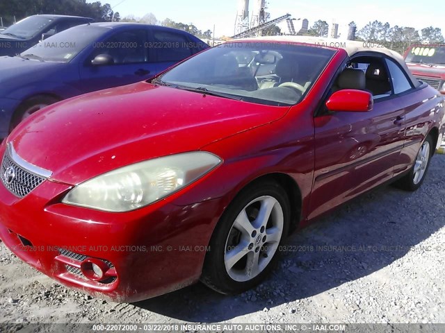 4T1FA38P77U124338 - 2007 TOYOTA CAMRY SOLARA SE/SLE წითელი ფოტო 2