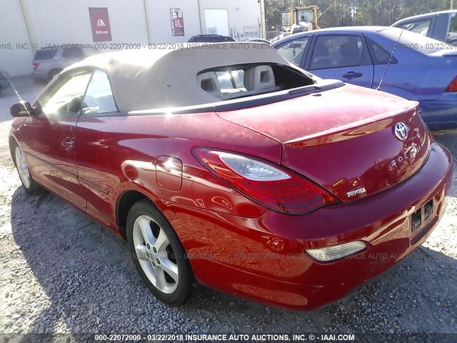 4T1FA38P77U124338 - 2007 TOYOTA CAMRY SOLARA SE/SLE წითელი ფოტო 3