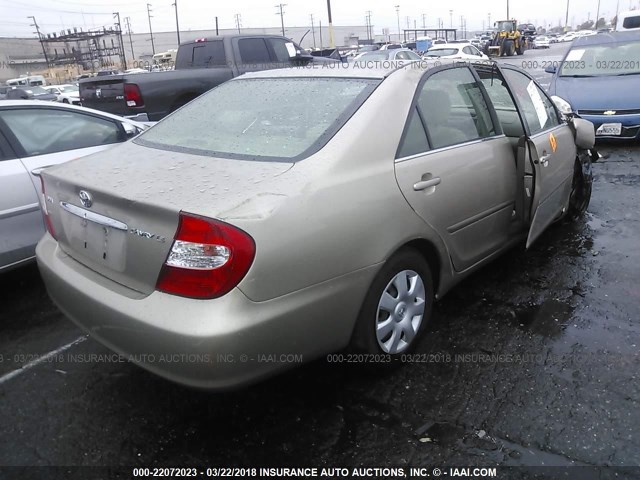 JTDBE32K530147252 - 2003 TOYOTA CAMRY LE/XLE TAN photo 4