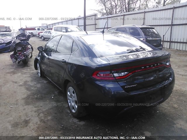 1C3CDFAA7DD334962 - 2013 DODGE DART SE/AERO Dark Blue photo 3