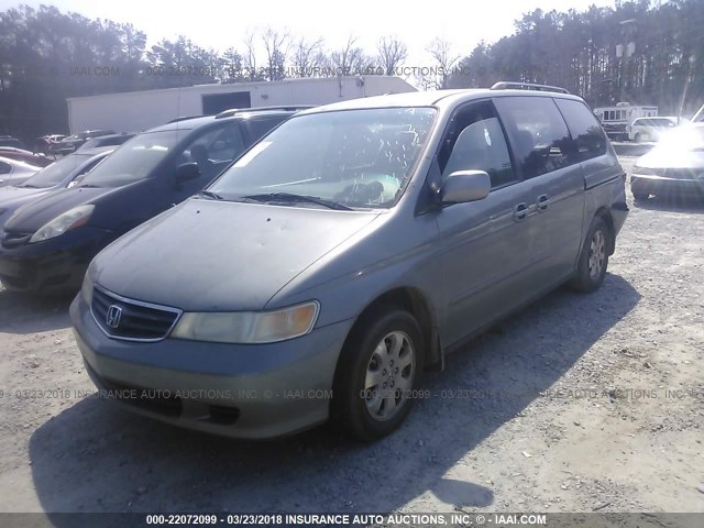 5FNRL189X2B011258 - 2002 HONDA ODYSSEY EXL ნაცრისფერი ფოტო 2