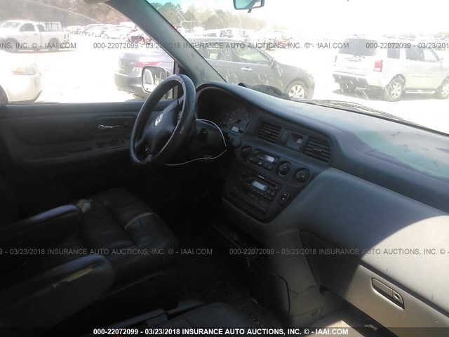 5FNRL189X2B011258 - 2002 HONDA ODYSSEY EXL ნაცრისფერი ფოტო 5