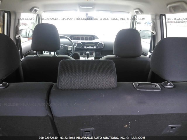 JTLKE50E881044163 - 2008 TOYOTA SCION XB WHITE photo 8