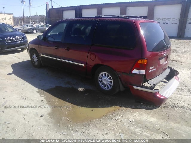 2FMZA5249XBC66638 - 1999 FORD WINDSTAR SE RED photo 3