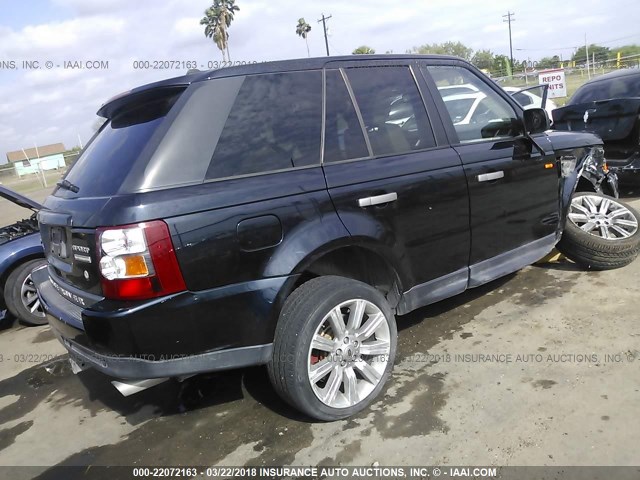 SALSH23427A112811 - 2007 LAND ROVER RANGE ROVER SPORT SUPERCHARGED BLUE photo 4