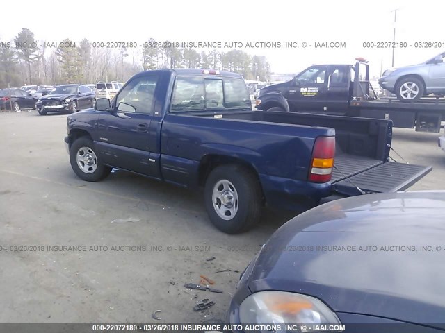 1GCEC14W6YZ218226 - 2000 CHEVROLET SILVERADO C1500 BLUE photo 3