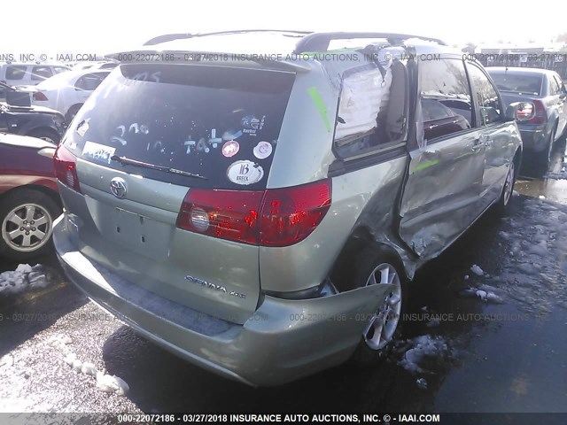 5TDZA22C26S586987 - 2006 TOYOTA SIENNA XLE/XLE LIMITED GREEN photo 4