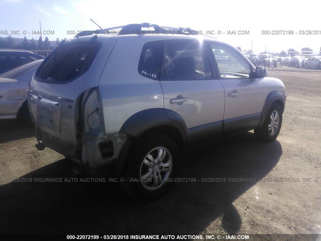 KM8JN12D86U272529 - 2006 HYUNDAI TUCSON GLS/LIMITED SILVER photo 4