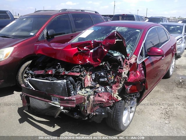 1G4PS5SK7F4179008 - 2015 BUICK VERANO RED photo 2