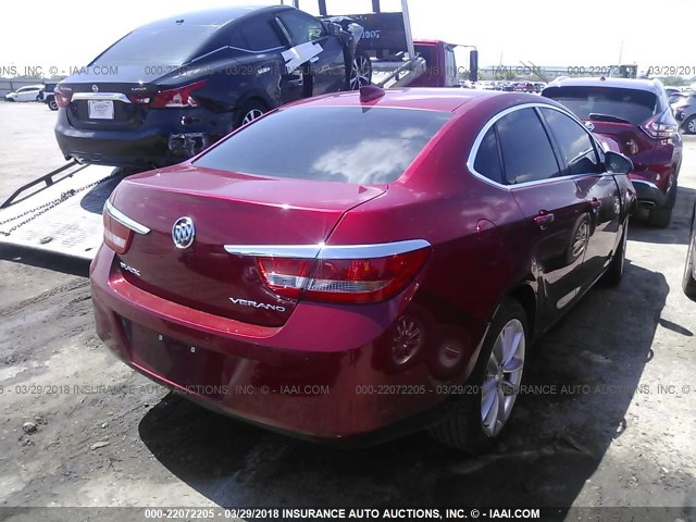 1G4PS5SK7F4179008 - 2015 BUICK VERANO RED photo 4