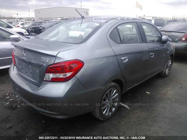 ML32F4FJ6HHF11942 - 2017 MITSUBISHI MIRAGE G4 SE GRAY photo 4