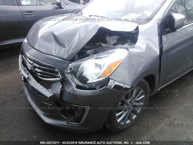 ML32F4FJ6HHF11942 - 2017 MITSUBISHI MIRAGE G4 SE GRAY photo 6