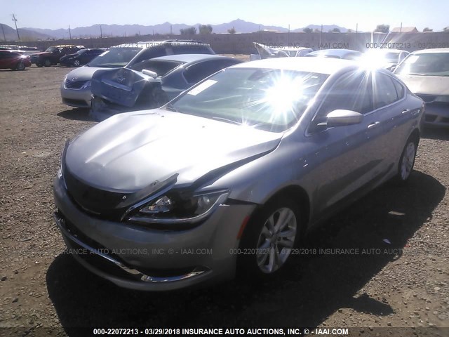 1C3CCCAB9FN670054 - 2015 CHRYSLER 200 LIMITED SILVER photo 2