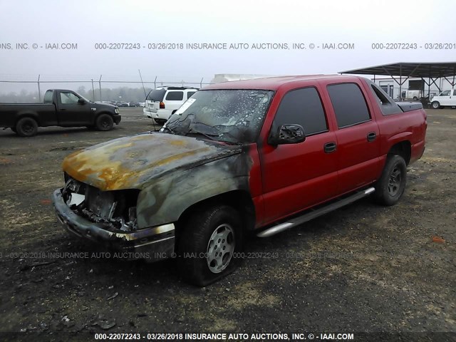 3GNEC12T64G303058 - 2004 CHEVROLET AVALANCHE C1500 RED photo 2