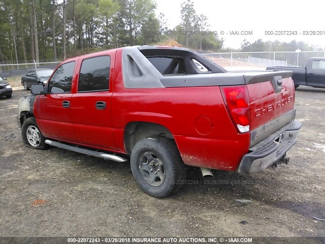 3GNEC12T64G303058 - 2004 CHEVROLET AVALANCHE C1500 RED photo 3