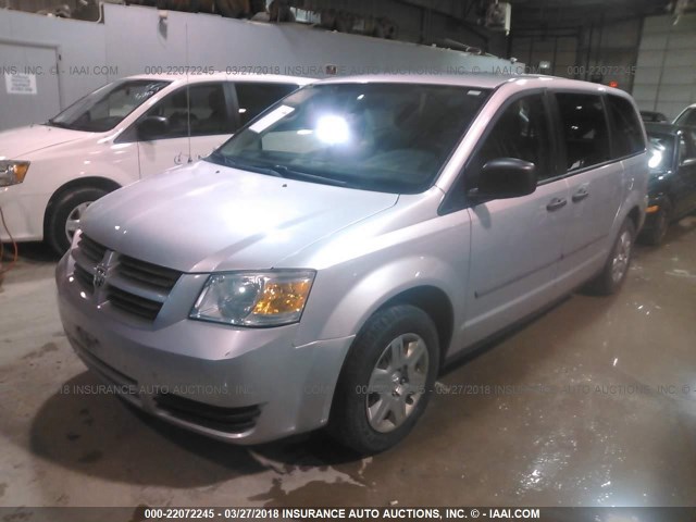 1D8HN44H18B135372 - 2008 DODGE GRAND CARAVAN SE SILVER photo 2