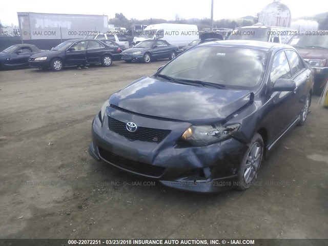 1NXBU40E49Z122586 - 2009 TOYOTA COROLLA S/LE/XLE GRAY photo 2