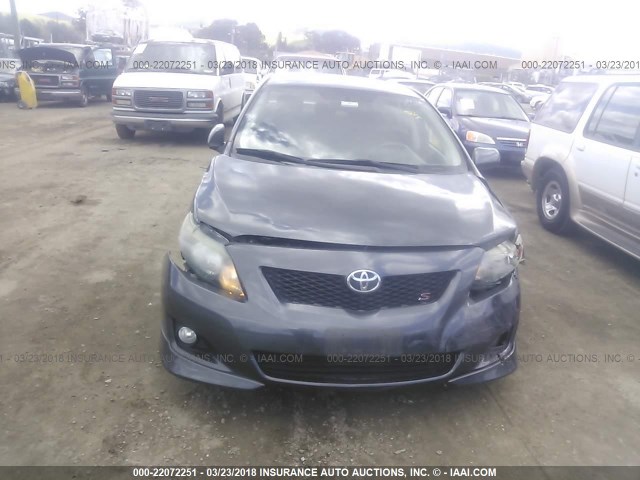 1NXBU40E49Z122586 - 2009 TOYOTA COROLLA S/LE/XLE GRAY photo 6