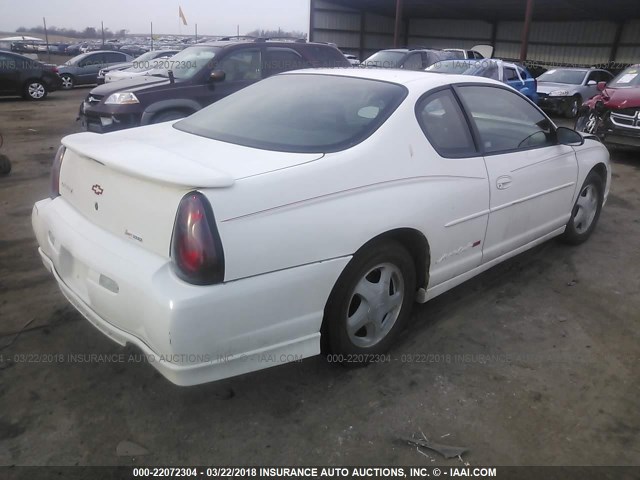 2G1WX15K829327656 - 2002 CHEVROLET MONTE CARLO SS WHITE photo 4