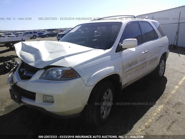 2HNYD18976H501210 - 2006 ACURA MDX TOURING WHITE photo 2