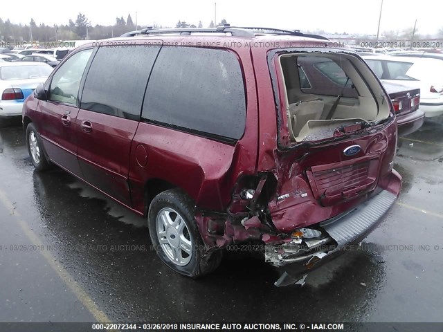 2FMZA52215BA58247 - 2005 FORD FREESTAR SEL MAROON photo 3