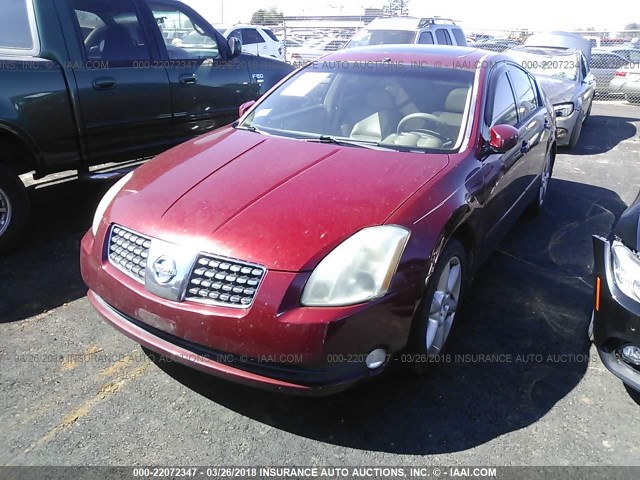 1N4BA41EX6C806321 - 2006 NISSAN MAXIMA SE/SL RED photo 2