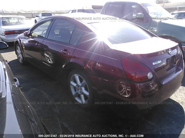 1N4BA41EX6C806321 - 2006 NISSAN MAXIMA SE/SL RED photo 3