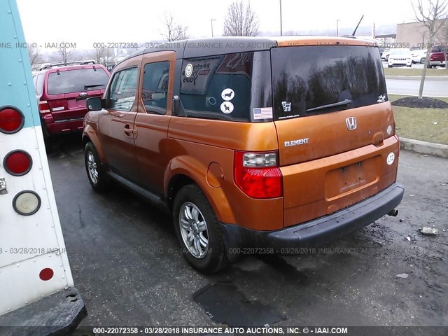 5J6YH287X8L002321 - 2008 HONDA ELEMENT EX ORANGE photo 3