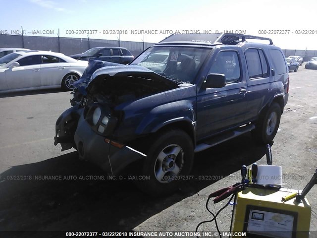 5N1ED28Y53C636931 - 2003 NISSAN XTERRA XE/SE BLUE photo 2