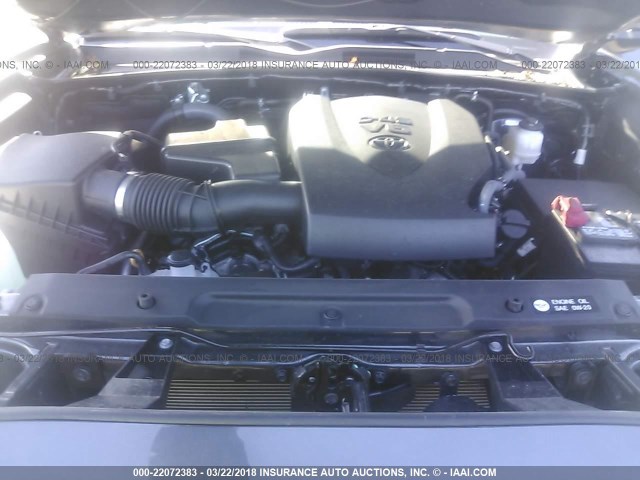 3TMCZ5AN6HM075689 - 2017 TOYOTA TACOMA DBL CAB/SR/TRDSPT/OR/PRO ნაცრისფერი ფოტო 10