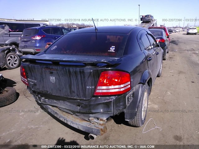 1B3LC56KX8N687367 - 2008 DODGE AVENGER SXT BLACK photo 4