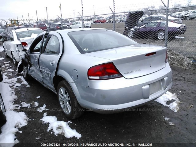 1C3EL56U51N677865 - 2001 CHRYSLER SEBRING LXI SILVER photo 3