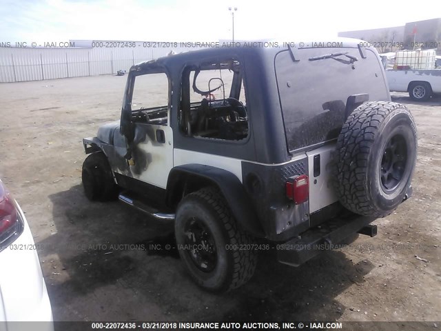 1J4F449S26P725717 - 2006 JEEP WRANGLER / TJ SPORT WHITE photo 3