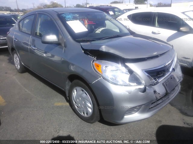 3N1CN7AP5CL893778 - 2012 NISSAN VERSA S/SV/SL GRAY photo 1