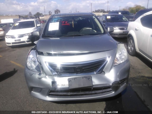 3N1CN7AP5CL893778 - 2012 NISSAN VERSA S/SV/SL GRAY photo 6