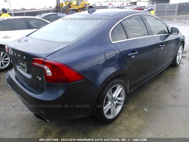 YV140MFK5F2365542 - 2015 VOLVO S60 PREMIER BLUE photo 4