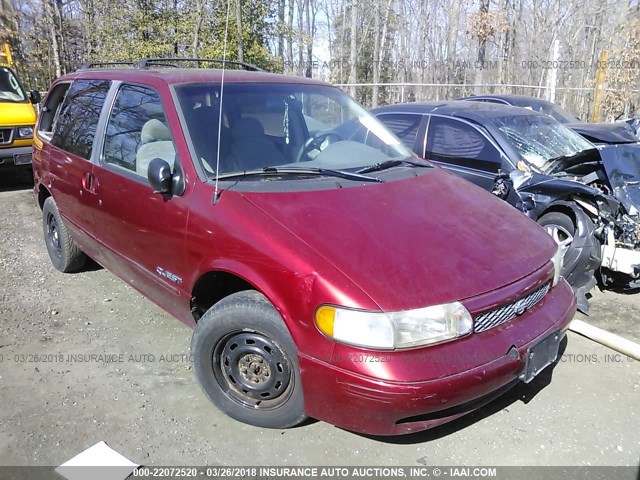 4N2DN11W1TD847146 - 1996 NISSAN QUEST XE/GXE RED photo 1