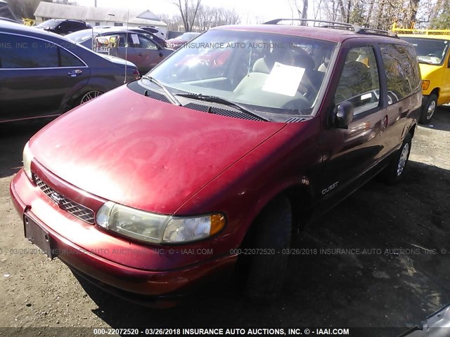 4N2DN11W1TD847146 - 1996 NISSAN QUEST XE/GXE RED photo 2