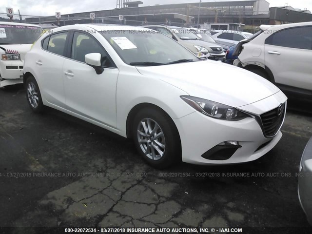 JM1BM1M72E1107157 - 2014 MAZDA 3 GRAND TOURING WHITE photo 1