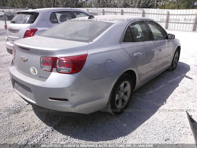 1G11B5SA4DF180810 - 2013 CHEVROLET MALIBU LS ვერცხლისფერი ფოტო 4