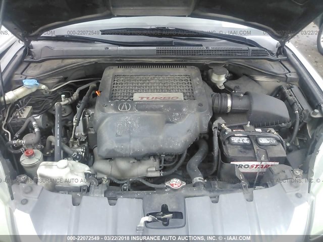 5J8TB18298A015381 - 2008 ACURA RDX GRAY photo 10