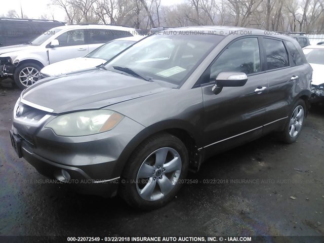 5J8TB18298A015381 - 2008 ACURA RDX GRAY photo 2