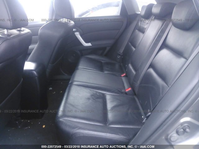 5J8TB18298A015381 - 2008 ACURA RDX GRAY photo 8