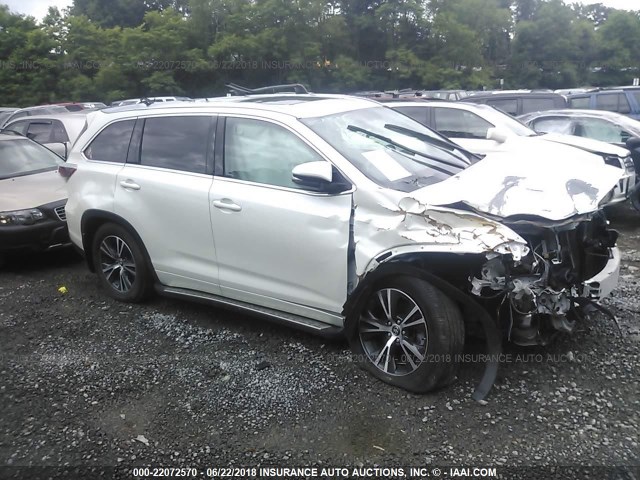 5TDJKRFH0GS348808 - 2016 TOYOTA HIGHLANDER XLE თეთრი ფოტო 1