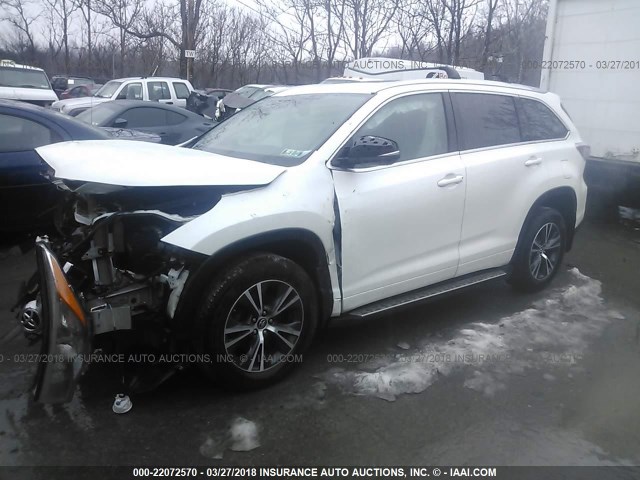 5TDJKRFH0GS348808 - 2016 TOYOTA HIGHLANDER XLE თეთრი ფოტო 2