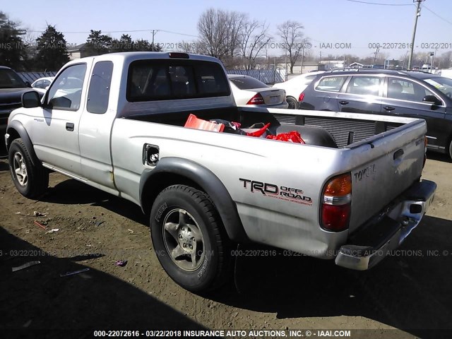 5TESM92N62Z032125 - 2002 TOYOTA TACOMA XTRACAB PRERUNNER ვერცხლისფერი ფოტო 3